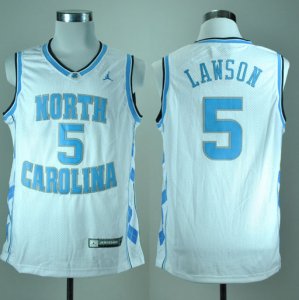 Maillot Lawson North Carolina Tar Heels #5 Blanc