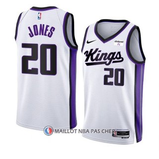 Maillot Sacramento Kings Colby Jones NO 20 Association 2023-24 Blanc