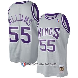 Maillot Sacramento Kings Jason Williams NO 55 Mitchell & Ness 2000-01 Gris