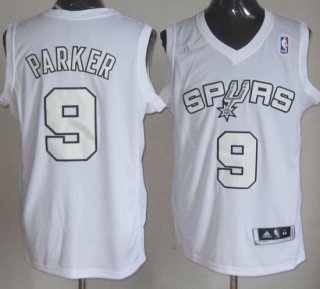 Maillot Parker San Antonio Spurs #9 Blanc