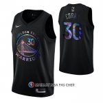 Maillot Golden State Warriors Stephen Curry Iridescent Logo Noir