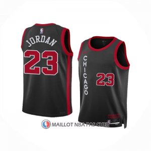Maillot Enfant Chicago Bulls Michael Jordan NO 23 Ville 2023-24 Noir