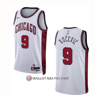 Maillot Chicago Bulls Nikola Vucevic NO 9 Ville 2022-23 Blanc