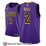 Maillot Los Angeles Lakers Lonzo Ball No 2 Ciudad 2018 Volet