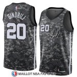 Maillot Spurs Manu Ginobili 20 Ciudad 2018-19 Gris