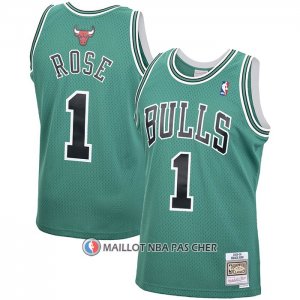 Maillot Chicago Bulls Derrick Rose NO 1 Mitchel & Ness 2008-09 Vert