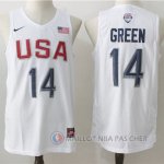 Maillot NBA Twelve USA Dream Team Green 14# Blanc