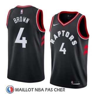 Maillot Tornto Raptors Lorenzo Brown No 4 Statement 2018 Noir