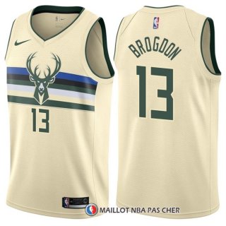 Maillot Milwaukee Bucks Malcolm Brogdon Ville 13 Creme