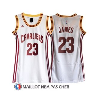 Maillot Femme Cleveland Cavaliers James 23 Blanc