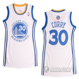 Maillot Femme de Curry Golden State Warriors #30 Blanc