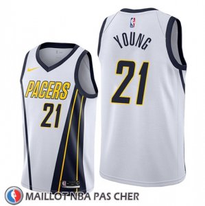 Maillot Indiana Pacers Indiana Pacers Thaddeus Young Earned Edition Blanc