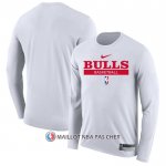 Maillot Manches Longues Chicago Bulls Practice Performance 2022-23 Blanc