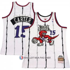 Maillot Tornto Raptors Vince Carter NO 15 Mitchell & Ness 1998-99 Blanc2