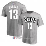 Maillot Manche Courte Brooklyn Nets James Harden Statement Gris
