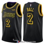 Maillot Los Angeles Lakers Lonzo Ball Ville 2 Noir