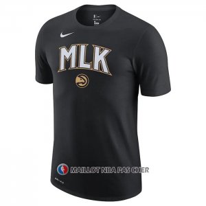 Maillot Manche Courte Atlanta Hawks Ville 2020-21 Noir