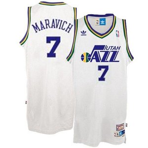 Maillot Retro Jazz Maravich 7 Blanc