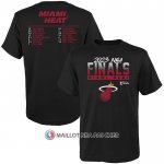 Maillot Manche Courte Miami Heat 2023 NBA Finals Roster Noir