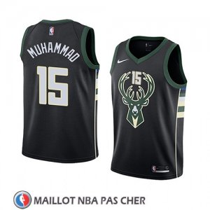 Maillot Milwaukee Bucks Shabazz Muhammad No 15 Statement 2018 Noir
