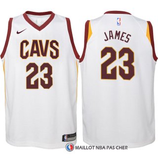 Maillot Enfant Cleveland Cavaliers James 2017-18 23 Blanc