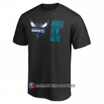 Maillot Manche Courte Charlotte Hornets Whole New Game Noir