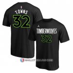 Maillot Manche Courte Minnesota Timberwolves Karl-Anthony Towns Statement Noir