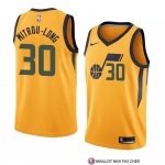 Maillot Utah Jazz Naz Mitrou-long Statement 2018 Jaune