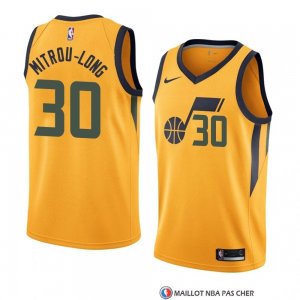 Maillot Utah Jazz Naz Mitrou-long Statement 2018 Jaune