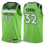 Maillot Minnesota Timberwolves Karl-anthony Towns Statement 2017-18 32 Vert