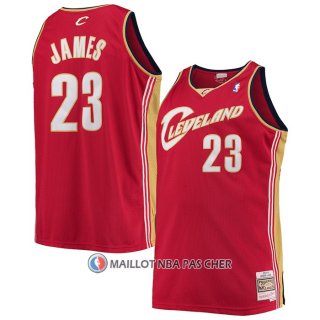Maillot Cleveland Cavaliers LeBron James NO 23 Mitchell & Ness 2003-04 Rouge