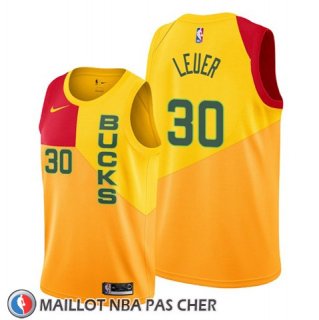 Maillot Milwaukee Bucks Jon Leuer Jaune Ville