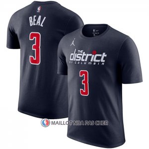 Maillot Manche Courte Washington Wizards Bradley Beal Statement Bleu