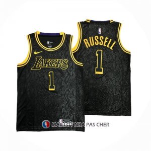 Maillot Los Angeles Lakers D'angelo Russell NO 1 Mamba 2021-22 Noir