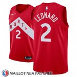 Maillot Tornto Raptors Kawhi Leonard No 2 Earned 2018-19 Rouge