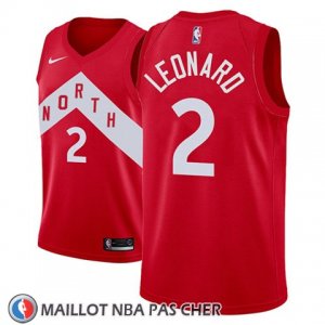 Maillot Tornto Raptors Kawhi Leonard No 2 Earned 2018-19 Rouge