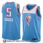 Maillot Sacramento Kings Bruno Caboclo No 5 Ciudad 2018 Bleu
