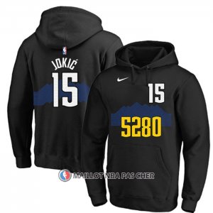 Veste a Capuche Denver Nuggets Nikola Jokic Ville 2023-24 Noir