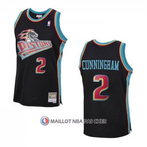Maillot Detroit Pistons Cade Cunningham NO 2 Hardwood Classics Noir