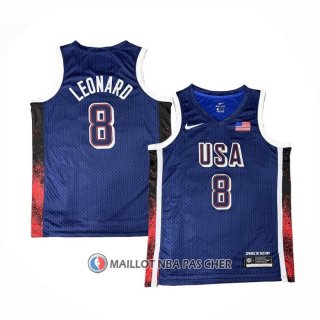 Maillot USA 2024 Kawhi Leonard Bleu