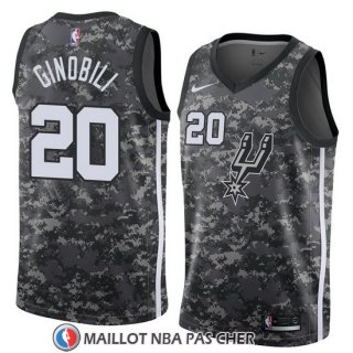 Maillot Spurs Manu Ginobili 20 Ciudad 2018-19 Gris