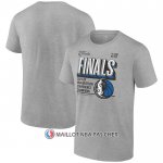 Maillot Manche Courte Dallas Mavericks 2024 Western Conference Champions Gris