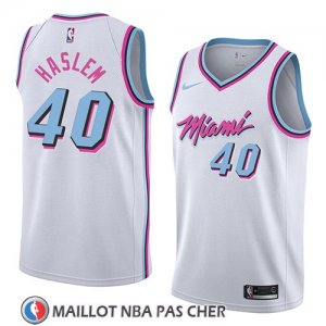 Maillot Miami Heat Udonis Haslem No 40 Ciudad 2018 Blanc