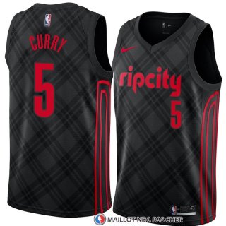 Maillot Portland Trail Blazers Seth Curry 5 Ciudad 2017-18 Noir
