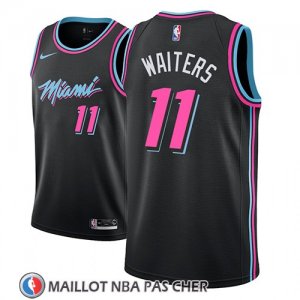 Maillot Miami Heat Dion Waiters No 11 Ciudad 2018-19 Noir