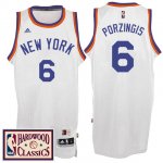 Maillot Retro 2016-17 Knicks Porzingis 6 Blanc