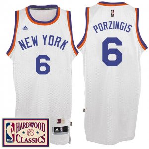 Maillot Retro 2016-17 Knicks Porzingis 6 Blanc