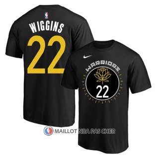 Maillot Manche Courte Golden State Warriors Andrew Wiggins Ville 2022-23 Noir