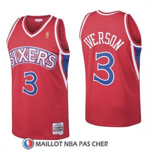 Maillot 76ers Allen Iverson 3 Retro 1996-97 Rouge