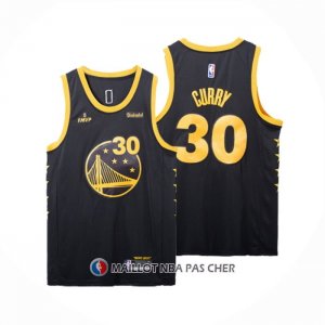 Maillot Golden State Warriors Stephen Curry NO 30 Fmvp 2022 Noir